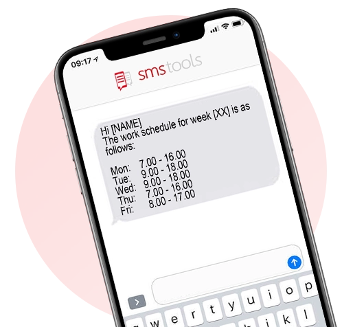 Servizi SMS per la pianificazione del lavoro