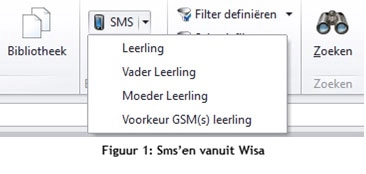 SMS berichten versturen via WISA